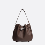 Luxury Leather Bucket Bag for Women – Sleek Structured Design - in Black | Arvea Bags