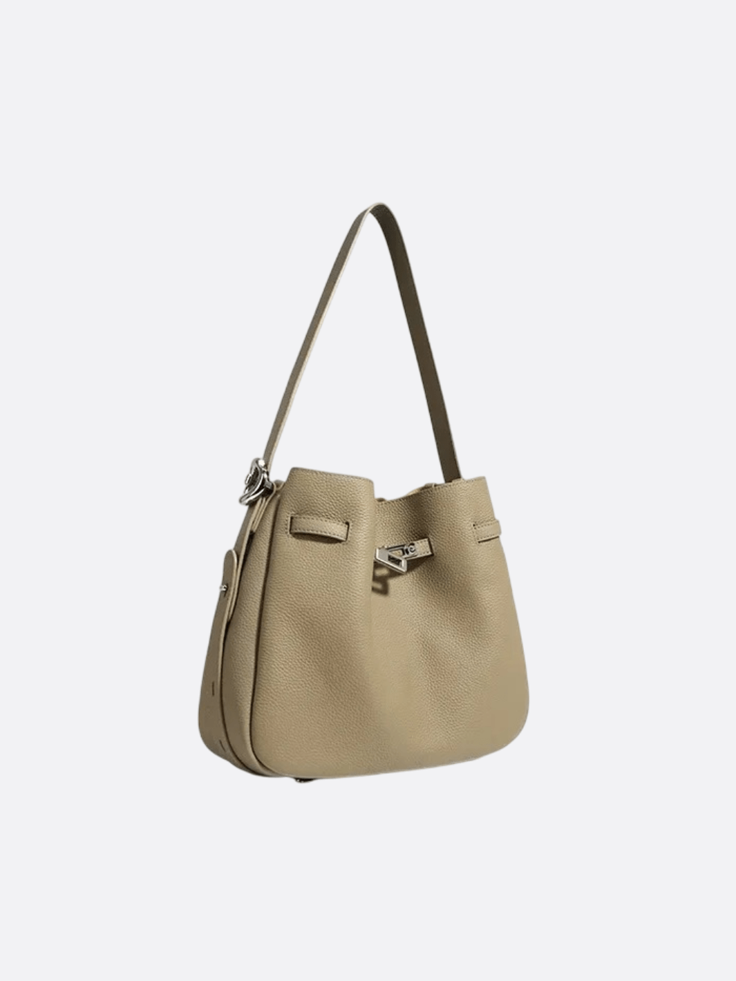 Luxury Leather Bucket Bag for Women – Sleek Structured Design - in Golden Brown | Arvea Bags