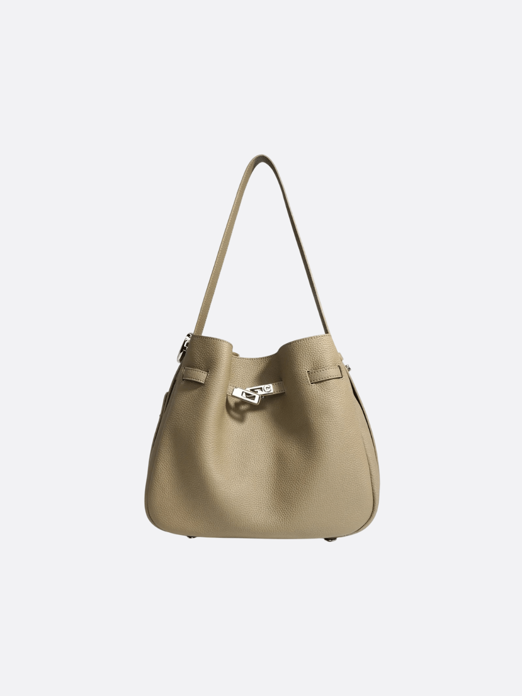 Luxury Leather Bucket Bag for Women – Sleek Structured Design - in Golden Brown | Arvea Bags