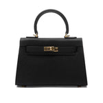 Luxury Top Handle Bag – Timeless Structured Designer Handbag for Women - in Black | Arvea Bags
