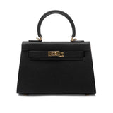 Luxury Top Handle Bag – Timeless Structured Designer Handbag for Women - in Black | Arvea Bags