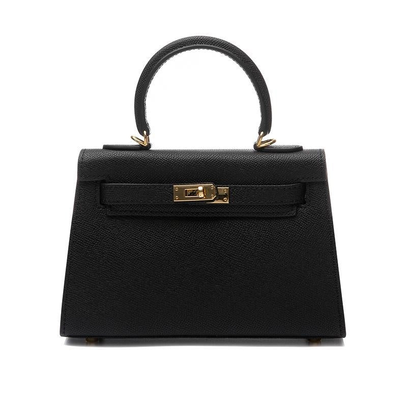 Luxury Top Handle Bag – Timeless Structured Designer Handbag for Women - in Black | Arvea Bags