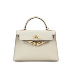 Luxury Top Handle Bag – Timeless Structured Designer Handbag for Women - in Ivory | Arvea Bags