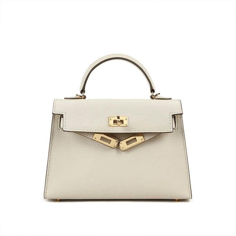 Luxury Top Handle Bag – Timeless Structured Designer Handbag for Women - in Ivory | Arvea Bags