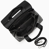 Lyla Luxury Black Woven Leather Tote Bag for Women - in Black | Arvea Bags