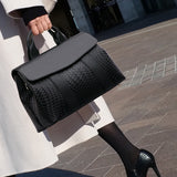 Lyla Luxury Black Woven Leather Tote Bag for Women - in Black | Arvea Bags