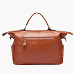 Madeline | Brown Leather Weekender Tote – Chic & Spacious - in Black | Arvea Bags