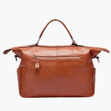 Madeline | Brown Leather Weekender Tote – Chic & Spacious - in Black | Arvea Bags