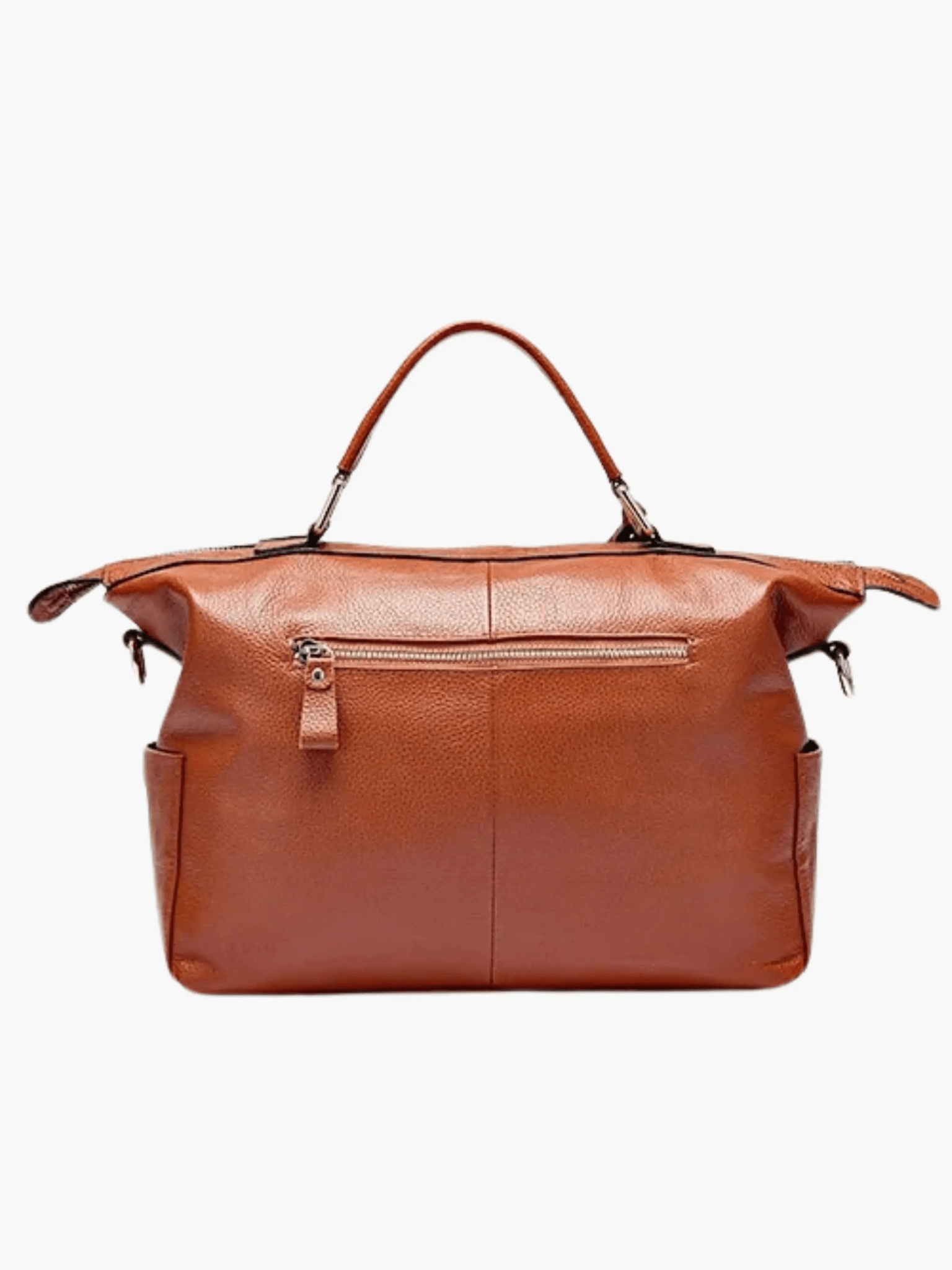 Madeline | Brown Leather Weekender Tote – Chic & Spacious - in Black | Arvea Bags
