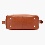 Madeline | Brown Leather Weekender Tote – Chic & Spacious - in Black | Arvea Bags