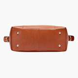 Madeline | Brown Leather Weekender Tote – Chic & Spacious - in Black | Arvea Bags