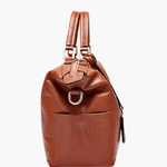 Madeline | Brown Leather Weekender Tote – Chic & Spacious - in Black | Arvea Bags