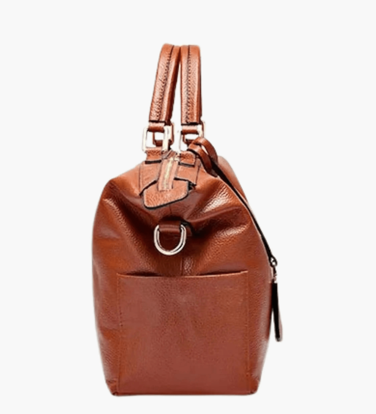 Madeline | Brown Leather Weekender Tote – Chic & Spacious - in Black | Arvea Bags