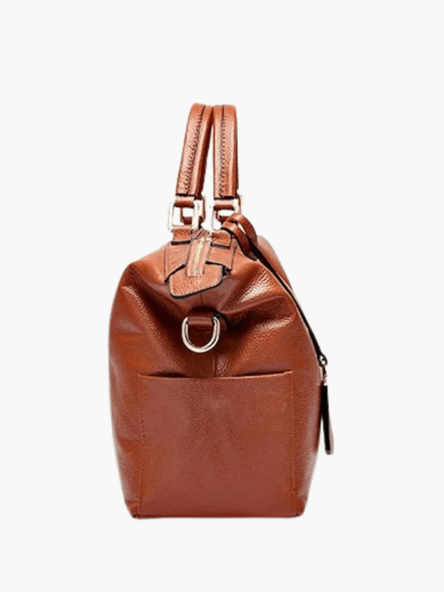 Madeline | Brown Leather Weekender Tote – Chic & Spacious - in Black | Arvea Bags
