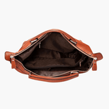 Madeline | Brown Leather Weekender Tote – Chic & Spacious - in Black | Arvea Bags