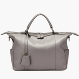 Madeline | Brown Leather Weekender Tote – Chic & Spacious - in Grey | Arvea Bags