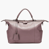 Madeline | Brown Leather Weekender Tote – Chic & Spacious - in Purple | Arvea Bags