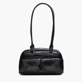 Maelle Pocket Tote Bag – Organised Everyday Handbag with Front Pockets - in Black | Arvea Bags