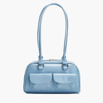 Maelle Pocket Tote Bag – Organised Everyday Handbag with Front Pockets - in Blue | Arvea Bags