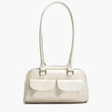 Maelle Pocket Tote Bag – Organised Everyday Handbag with Front Pockets - in White | Arvea Bags