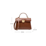 Marcelline | Elegant Black Leather Top - Handle Bag – Classic Luxury & Versatility - in Black | Arvea Bags