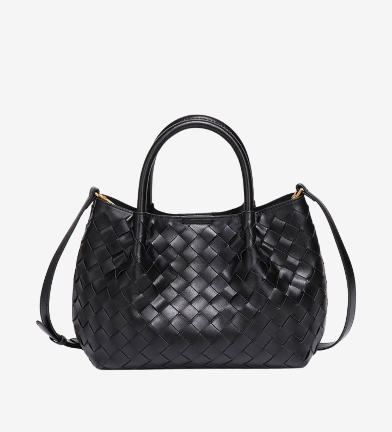 Mariana Woven Mini Tote - Soft Silhouette - in Black | Arvea Bags