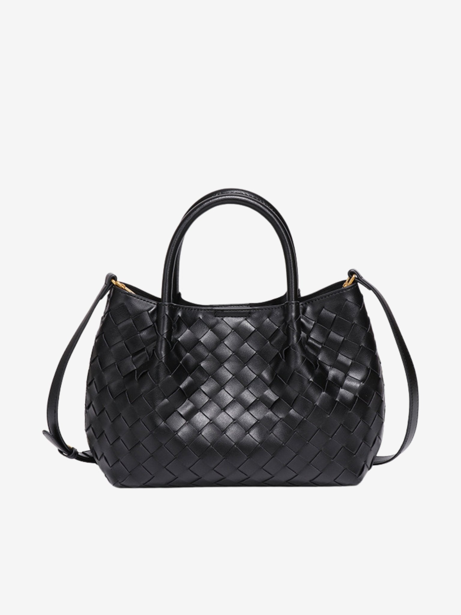 Mariana Woven Mini Tote - Soft Silhouette - in Black | Arvea Bags