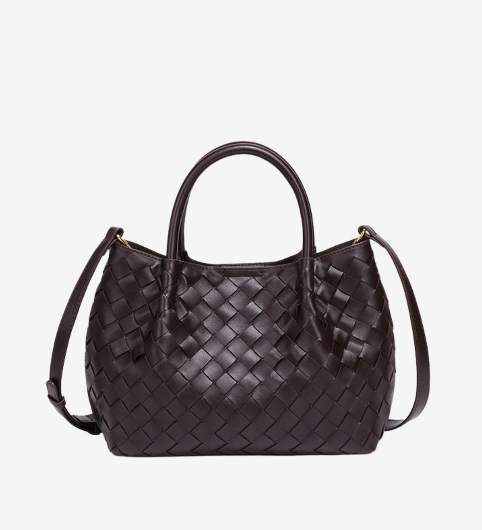 Mariana Woven Mini Tote - Soft Silhouette - in Dark Brown | Arvea Bags