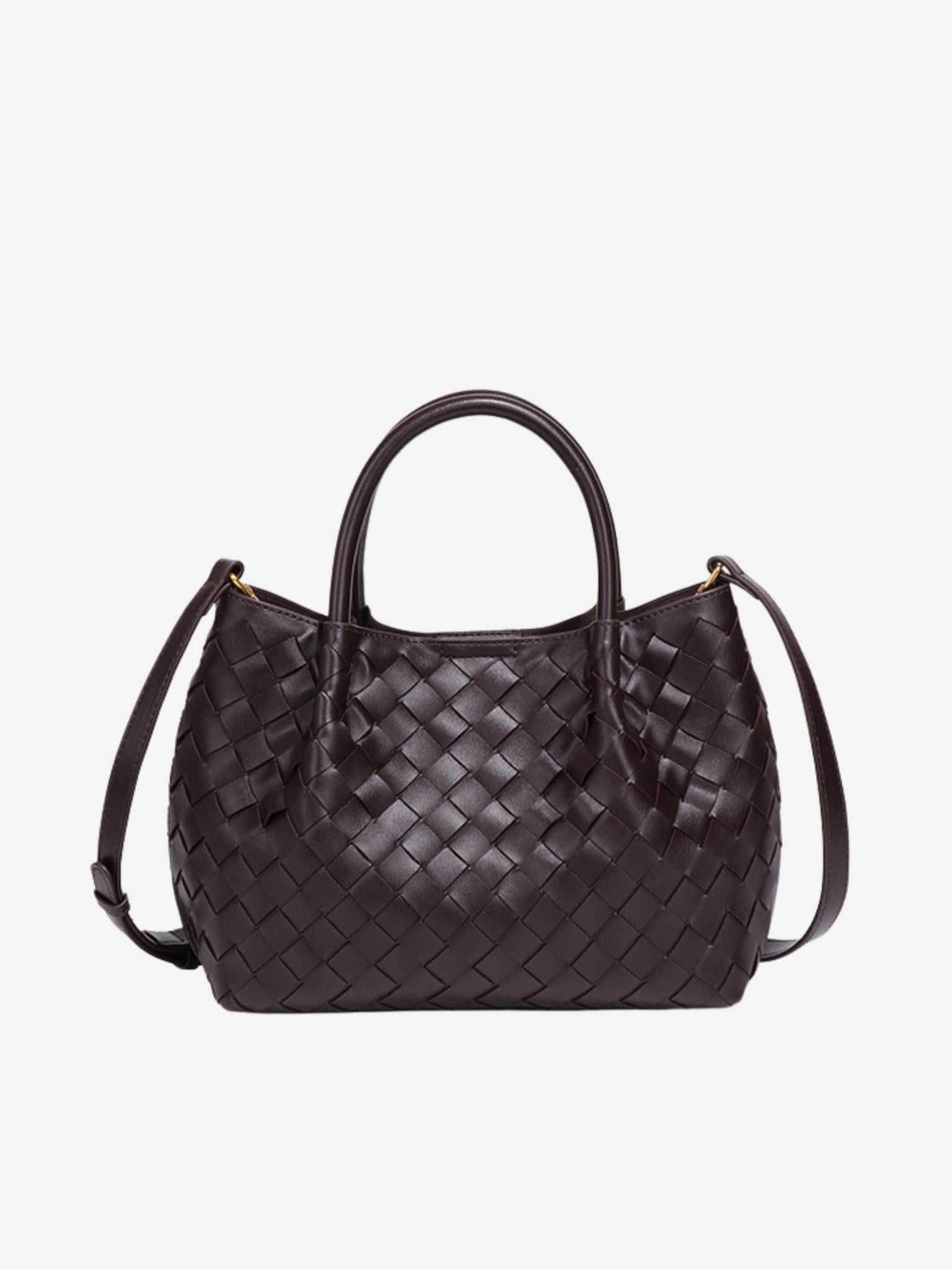 Mariana Woven Mini Tote - Soft Silhouette - in Dark Brown | Arvea Bags