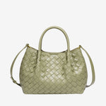 Mariana Woven Mini Tote - Soft Silhouette - in Green | Arvea Bags