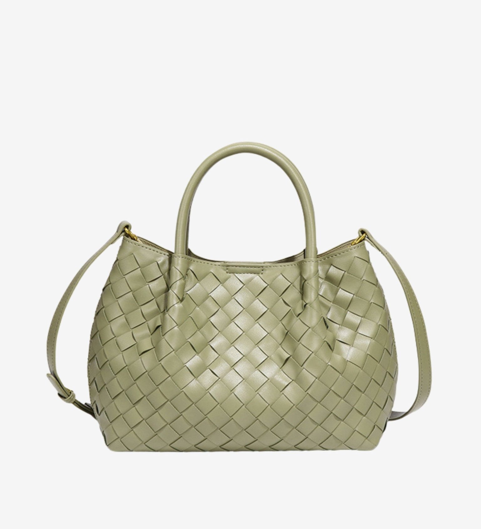 Mariana Woven Mini Tote - Soft Silhouette - in Green | Arvea Bags