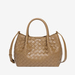 Mariana Woven Mini Tote - Soft Silhouette - in Light Brown | Arvea Bags