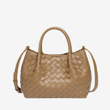 Mariana Woven Mini Tote - Soft Silhouette - in Light Brown | Arvea Bags