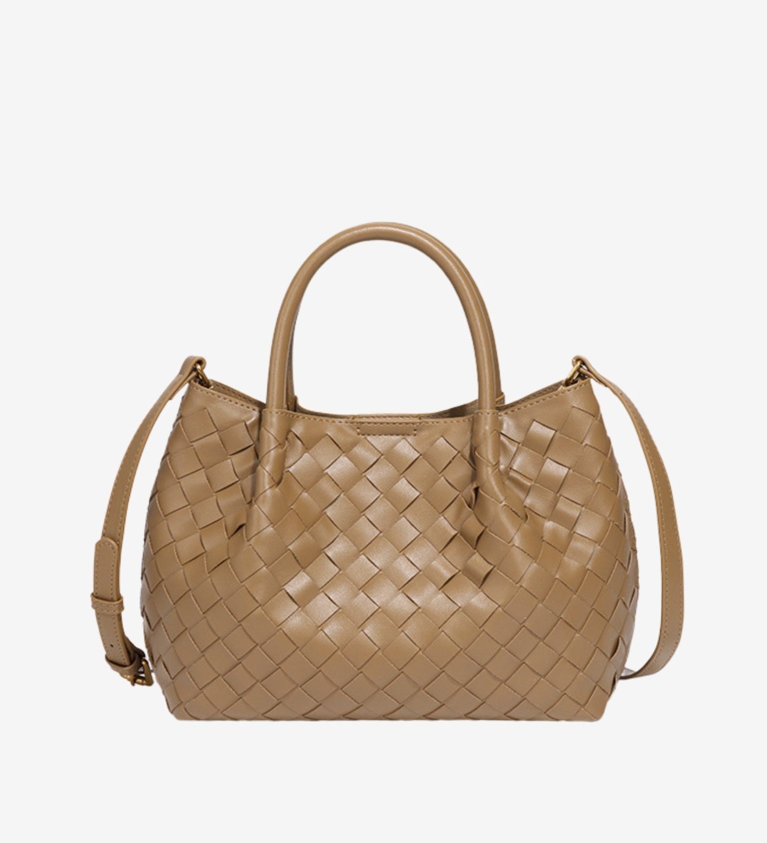 Mariana Woven Mini Tote - Soft Silhouette - in Light Brown | Arvea Bags