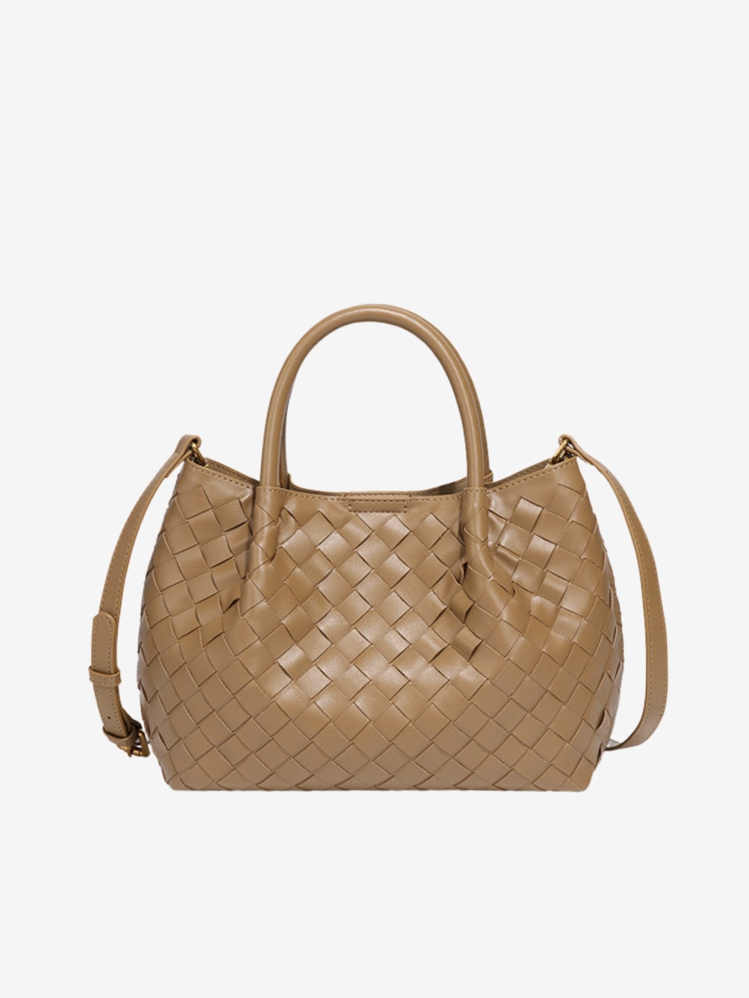 Mariana Woven Mini Tote - Soft Silhouette - in Light Brown | Arvea Bags