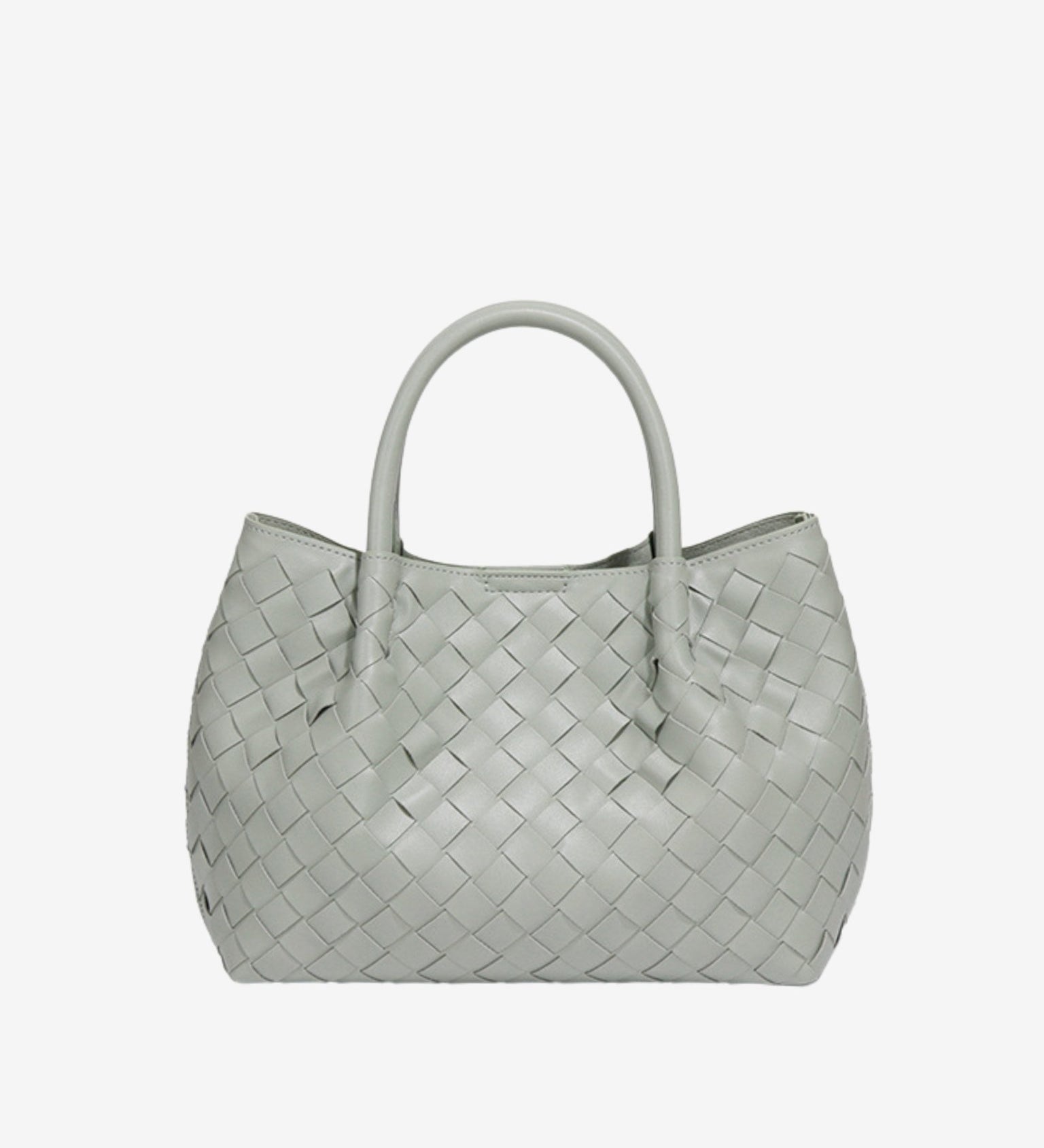 Mariana Woven Mini Tote - Soft Silhouette - in Light Grey | Arvea Bags