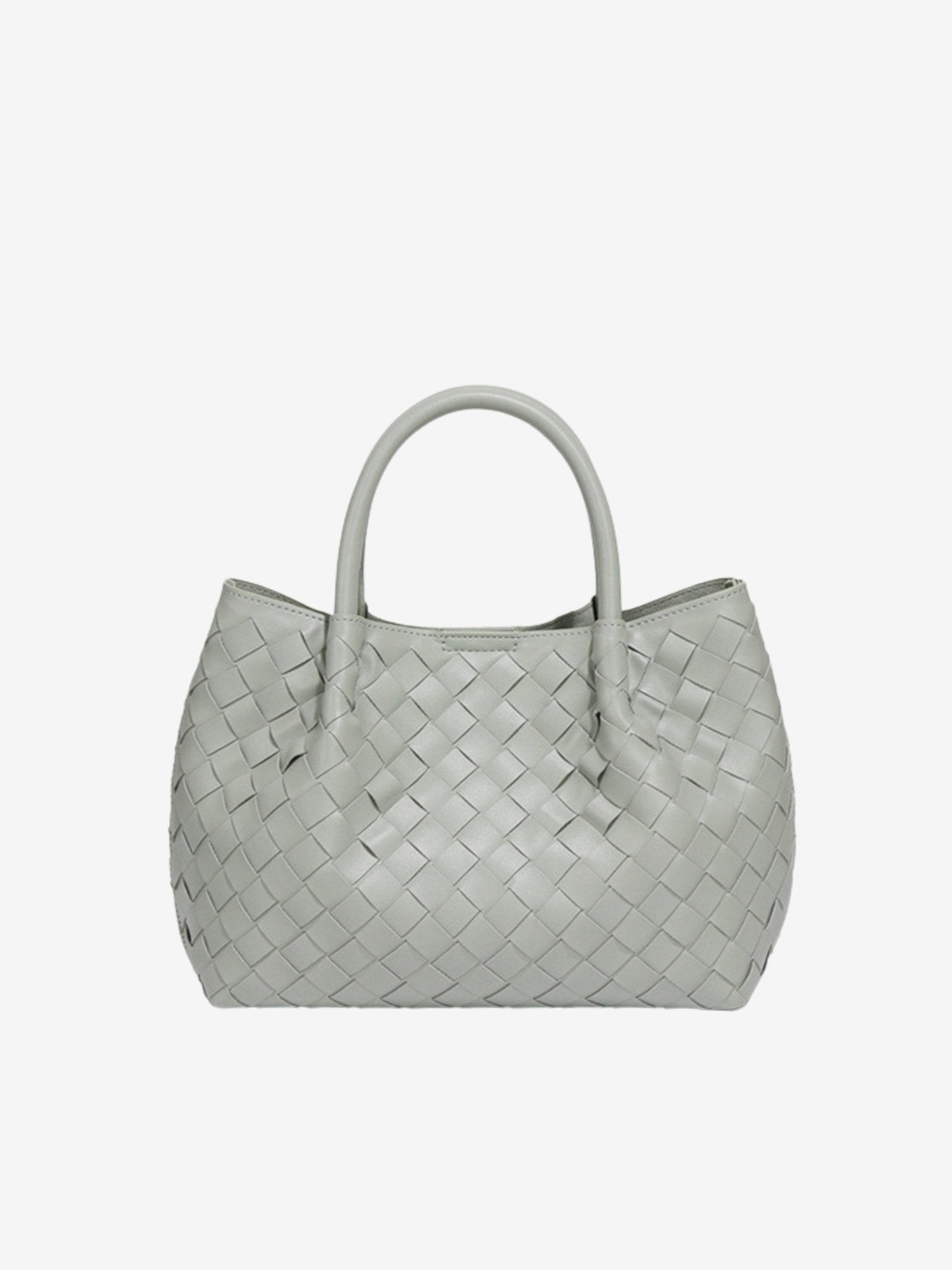 Mariana Woven Mini Tote - Soft Silhouette - in Light Grey | Arvea Bags