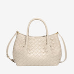 Mariana Woven Mini Tote - Soft Silhouette - in Off White | Arvea Bags