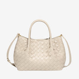 Mariana Woven Mini Tote - Soft Silhouette - in Off White | Arvea Bags