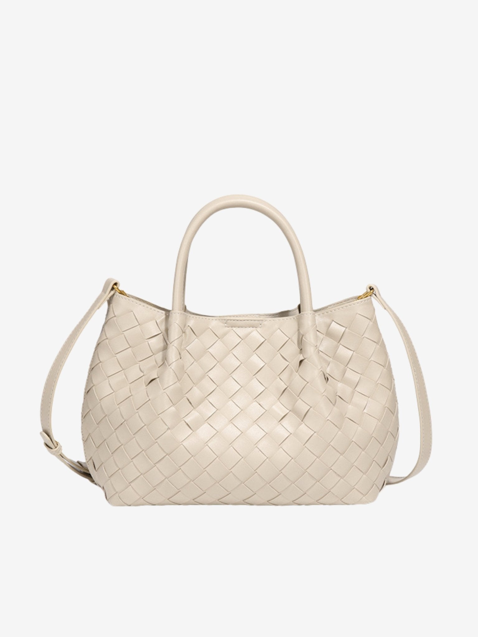 Mariana Woven Mini Tote - Soft Silhouette - in Off White | Arvea Bags