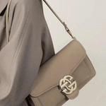 Mariselle | Luxe Taupe Leather Crossbody Bag – Elegant & Versatile - in Khaki | Arvea Bags