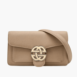 Mariselle | Luxe Taupe Leather Crossbody Bag – Elegant & Versatile - in Khaki | Arvea Bags