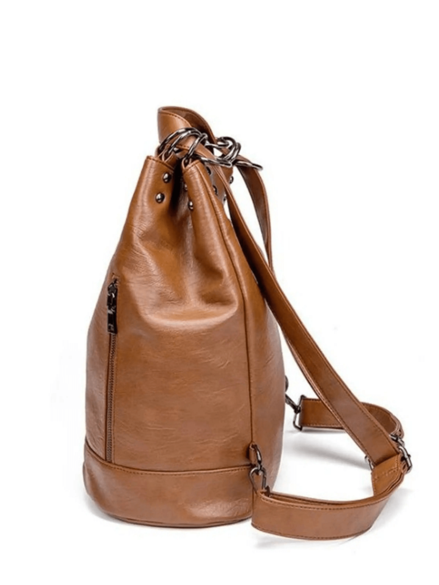 Marzena | Black Convertible Leather Backpack – Sleek Versatility - in Black | Arvea Bags