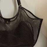 Maya Mesh Shopper Bag – Lightweight Spacious Tote for Everyday Use - in Brown | Arvea Bags