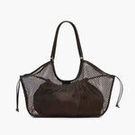 Maya Mesh Shopper Bag – Lightweight Spacious Tote for Everyday Use - in Brown | Arvea Bags