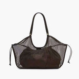 Maya Mesh Shopper Bag – Lightweight Spacious Tote for Everyday Use - in Brown | Arvea Bags