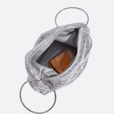 Mesh Evening Bag – Elegant Drape Handheld Purse - in Silver | Arvea Bags