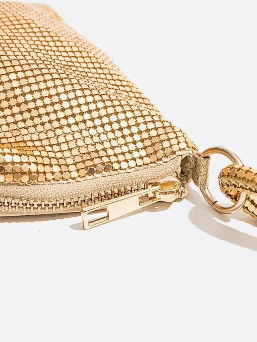 Mesh Shoulder Bag – Chic Party Evening Purse - in Gold | Arvea Bags