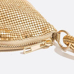 Mesh Shoulder Bag – Chic Party Evening Purse - in Gold | Arvea Bags