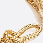 Mesh Shoulder Bag – Chic Party Evening Purse - in Gold | Arvea Bags